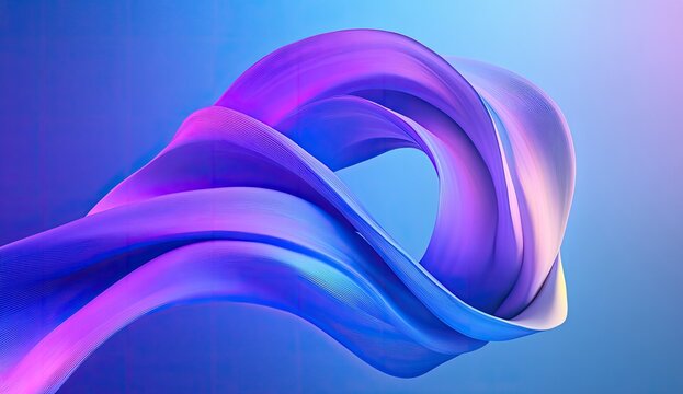 Abstract swirling ribbons of vibrant color