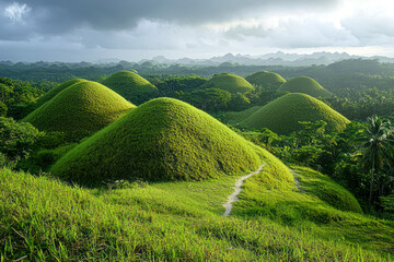 Breathtaking Aerial View of Chocolate Hills on Bohol Island, Philippines