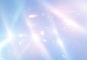 光の背景、水色、ピンク、プリズム、ホログラム