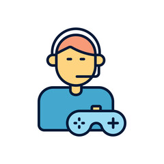 Gamer Vector icon