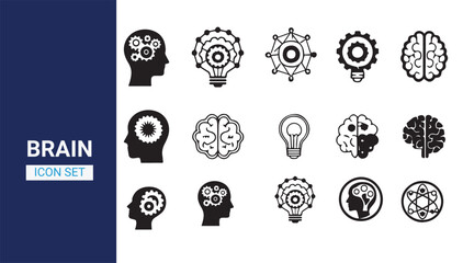 People line icon,Human think brain icon. Outline human think brain vector icon for web design isolated on white background © Nirmal