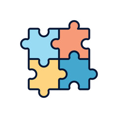 Fototapeta premium Puzzle Vector icon