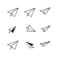 Paper Airplane Flight Icons