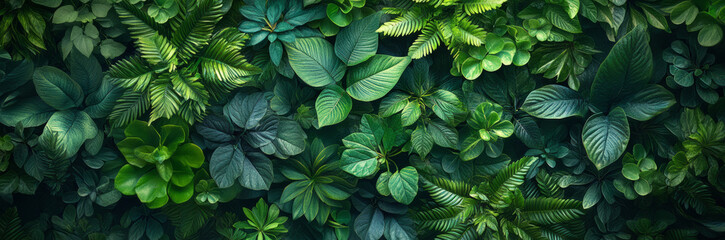 lush green leaves gives calm vibe, suitable for background and wallpaper