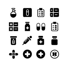 Pharmaceutical Icons Vector