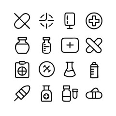 Pharmaceutical Icons Vector