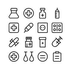 Pharmaceutical Icons Vector