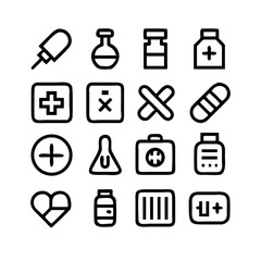 Pharmaceutical Icons Vector