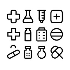 Pharmaceutical Icons Vector