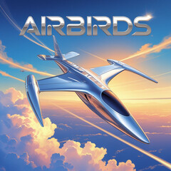 Placeholder
A silver plane flies high in the clouds in a blue-skied illustration. The logo "AIRBIRDS" is displayed above the plane.