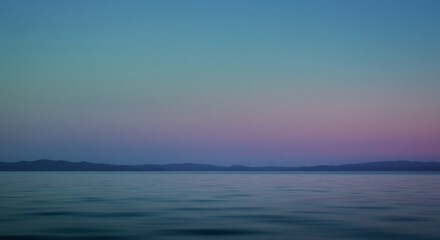 Obraz premium Serene Twilight Seascape Soft Pastel Hues. AI Generated