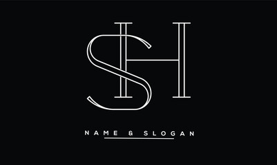 SH, HS Abstract Letters Logo Monogram