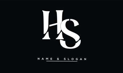 SH, HS Abstract Letters Logo Monogram