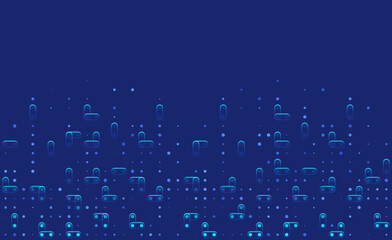 Digital technology background. Digital data dots blue pattern pixel background
