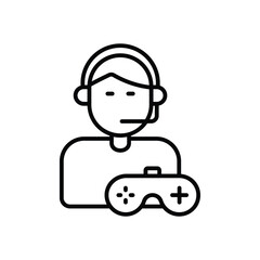 Gamer Vector icon