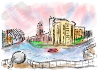 leeds abstract vector illustration