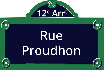 12e Arrt, Elegant Parisian Street Sign