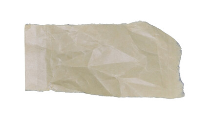 brown paper ripped torn on transparent background