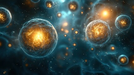 Abstract cellular structures in deep space