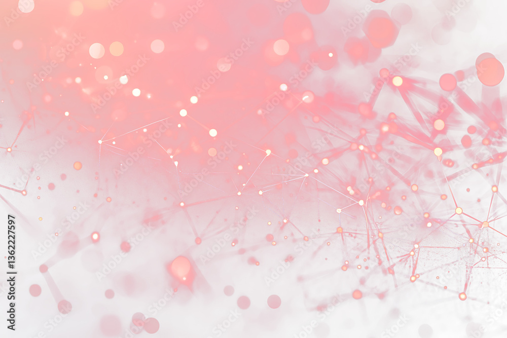 Poster Abstract red network connection background.
