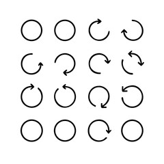 Refresh Circular Icons Vector