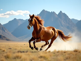 horse in the mountains