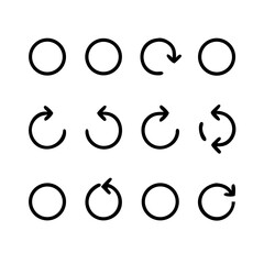Refresh Circular Icons Vector