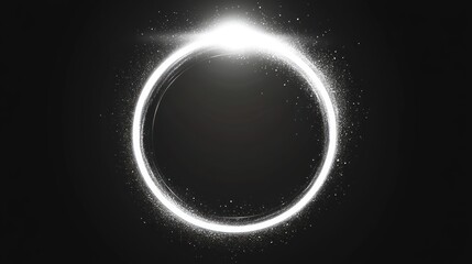 Obraz premium Bright, glowing circle on dark background