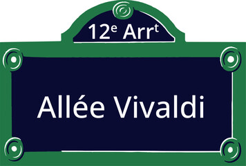 12e Arrt, Elegant Parisian Street Sign