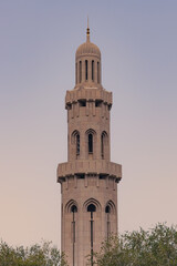 Obraz premium The Sultan Qaboos Grand Mosque minaret