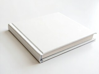 Fototapeta premium Blank white photo album mockup. Clean, simple design. Perfect for showcasing photography.