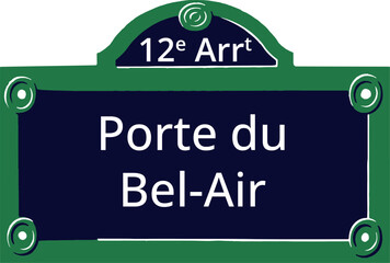 12e Arrt, Elegant Parisian Street Sign