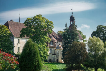 Jaunpilspils Old Medieval Castle in Summer Sunny Day - Latvia