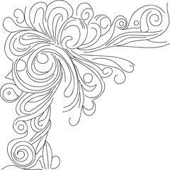 Elegant double-line lace corner flourishes with intricate, symmetrical designs. Perfect for invitations, certificates, wedding decor, and vintage-style projects. Delicate, ornamental.