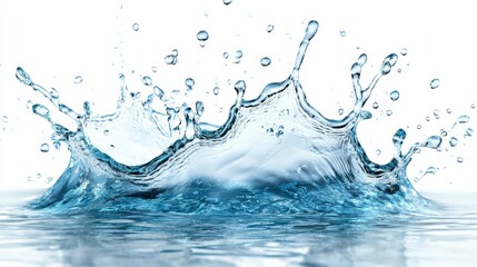 water splash isolated on white.