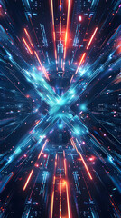 Obraz premium Transcending Realities: A Bold Vision of Xtreme Gaming Through Radiant Illumination