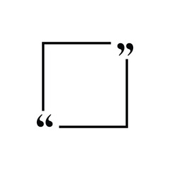 Text quote sign. text in brackets. modern quote square banner template. quote frames blank templates. usable for social media post
