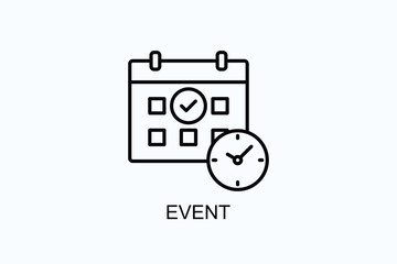 Event Icon Or Logo Isolated Illustration