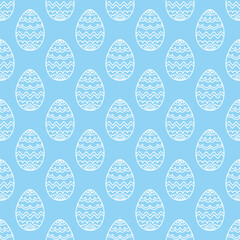 Easter eggs. Seamless vector pattern for fabric design, wrapping paper, wallpapers.  Hand drawn.
