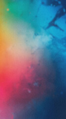 Obraz premium Colorful grainy gradient background fading from green to blue and red
