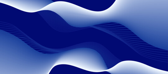 Dark Blue lines Futuristic Technology Background.