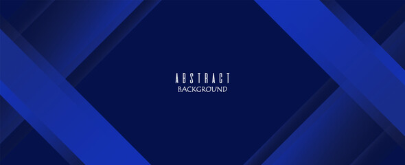 Fototapeta premium Abstract Blue Geometric Background with Layered Diagonal Shades