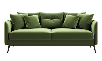 Fototapeta premium Modern sofa isolated on a transparent background png 