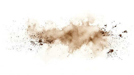 Obraz premium brown watercolor paint splashes 