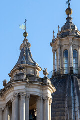 Fototapeta premium detail of Santa Agnese in Agone in Piazza Navona