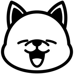 Puppy face icon, emoji, emoticon