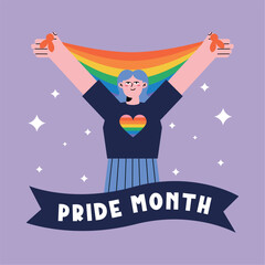 Pride Month People Celebration - Illustration - Flyer 