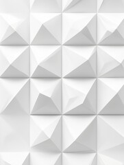 Obraz premium Abstract 3D render of a white low poly background featuring intricate geometric facets and a clean look