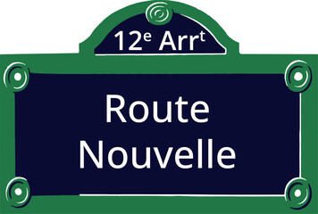 12e Arrt, Elegant Parisian Street Sign