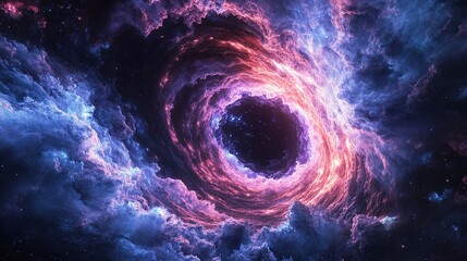 A massive cosmic wave forming a portal in the summer sky.